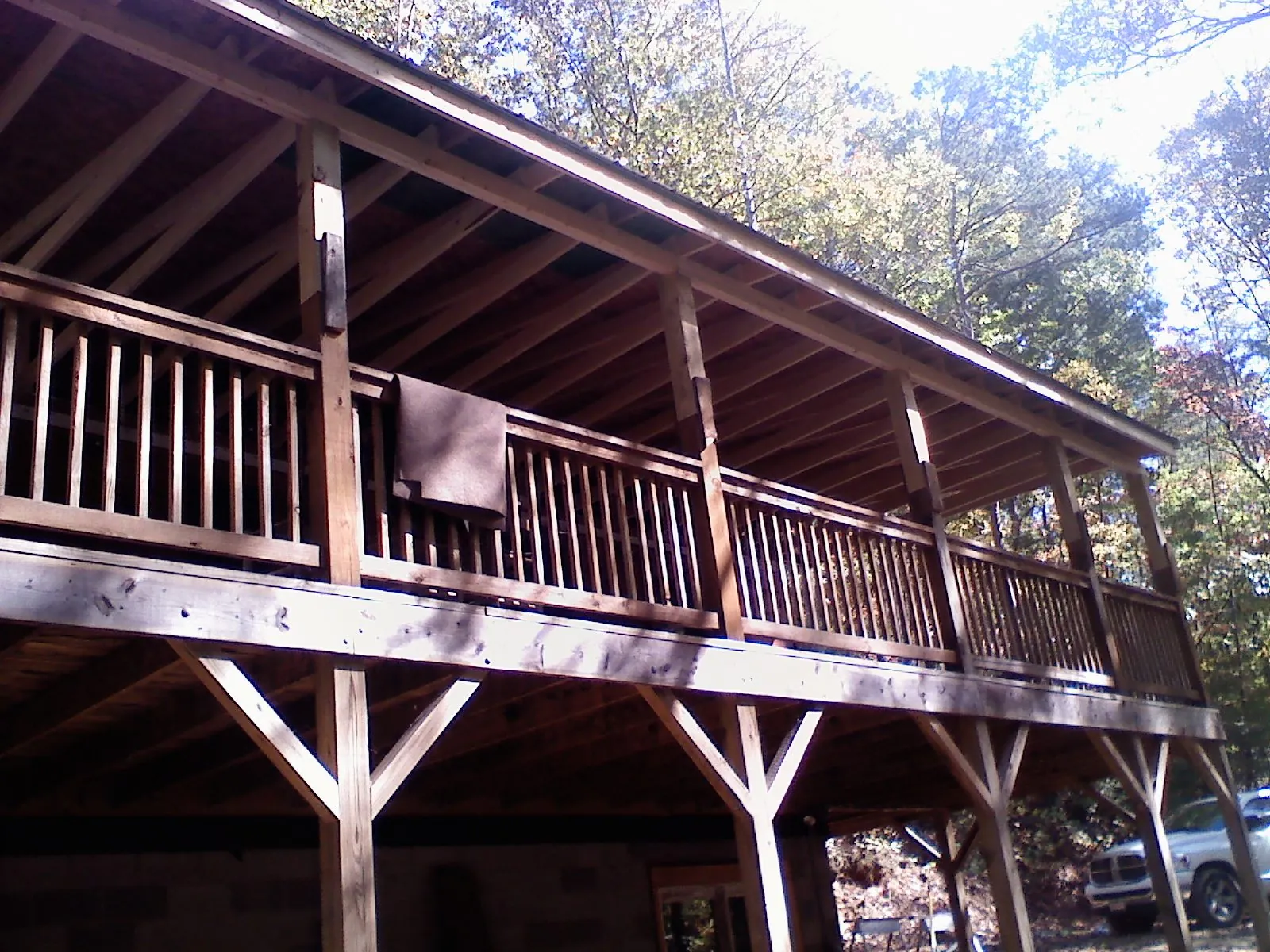 Timber framing under a new elevated porch and deck — Roof Leak Repair in Oracle by Roofing Brothers